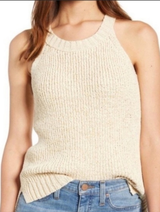 J. Crew Tops - J. Crew Sleeveless Knit Tank Top in Cream, Size XL